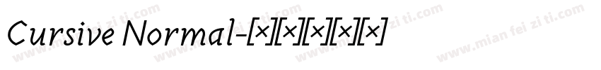 Cursive Normal字体转换